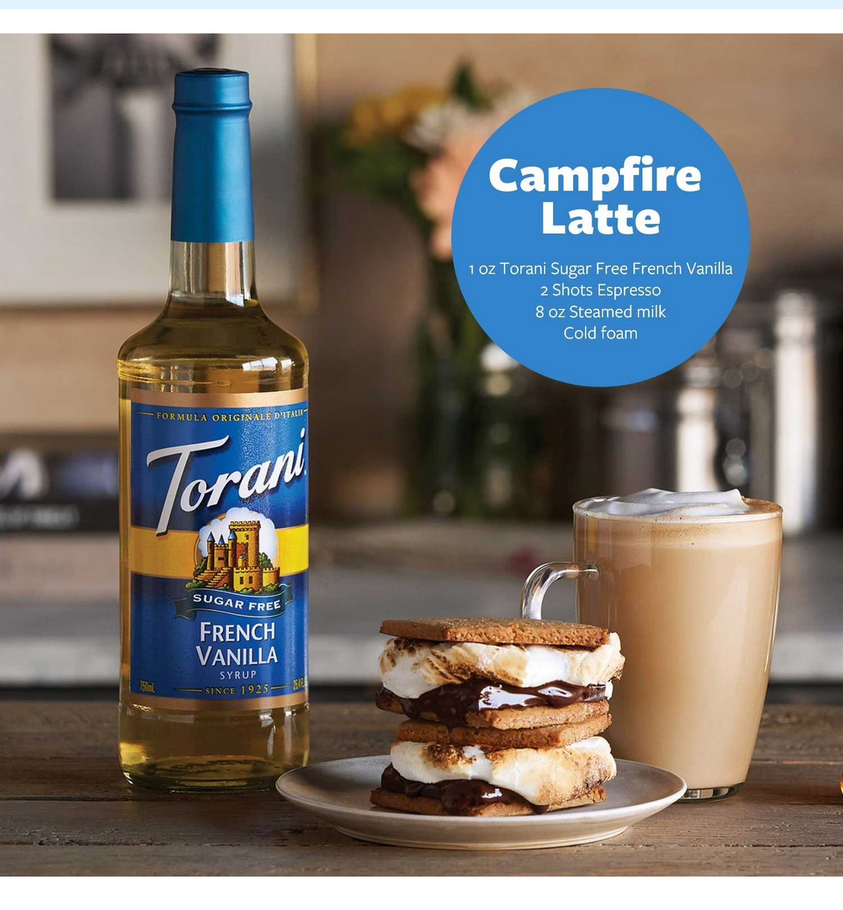 orani Sugar Free French Vanilla Syrup - Vainilla Francesa Sin Azucar - 750 ml