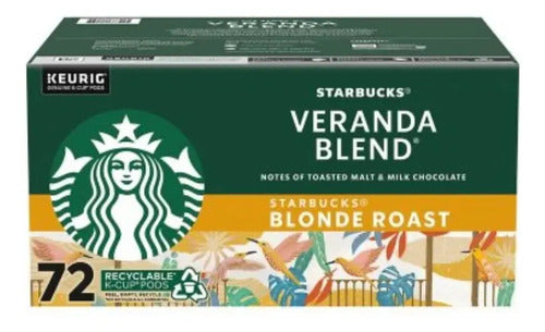 Starbucks Blonde Roast K-cup Coffee Pods, Veranda Blend, 72