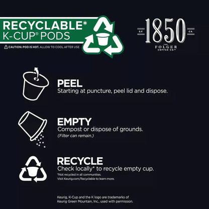 Folgers Keurig Classic Roast Médium Cápsulas K-cup 100 Cups