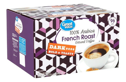Keurig Cups French Roast 96 Ct Great Value Tostado Frances