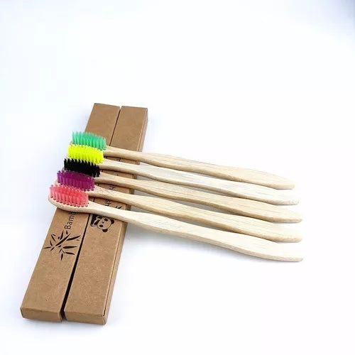 Paquete de 30 Cepillos de Dientes de Bambú Biodegradable