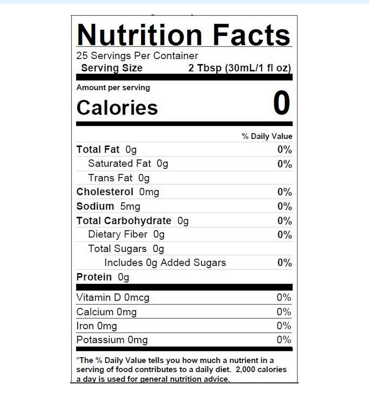 orani Sugar Free French Vanilla Syrup - Vainilla Francesa Sin Azucar - 750 ml