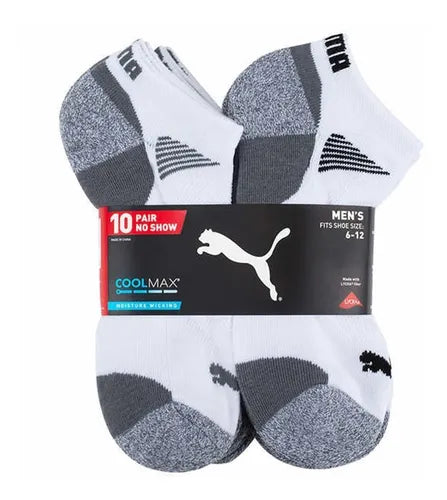 10 Pares Calcetines Puma Coolmax